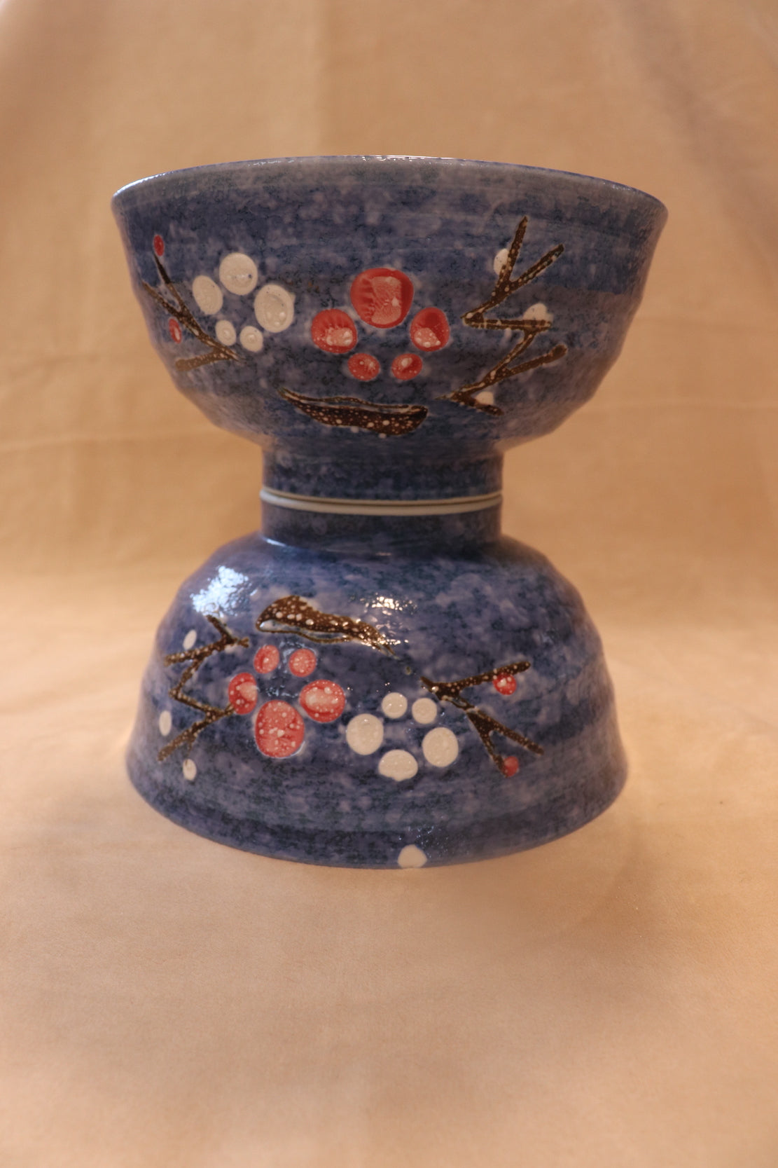 KOUBAI-PLUM Jiki Japanese Porcelain Set of 2