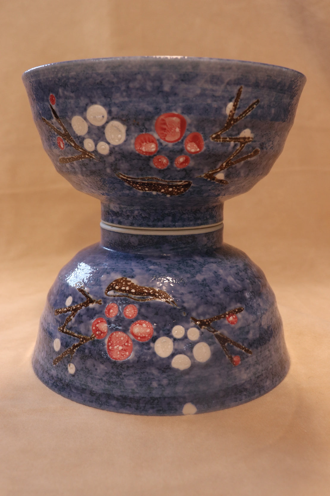 KOUBAI-PLUM Jiki Japanese Porcelain Set of 2
